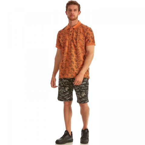 CAZADOR-Ανδρικό T- Shirt Polo Cazador Ileg πορτοκαλί