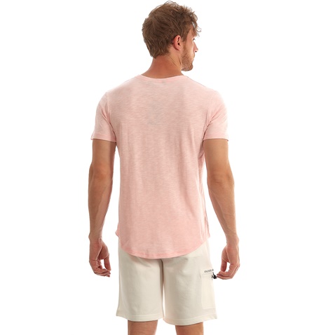 ADMIRAL-Ανδρικό κοντομάνικο μπλουζάκι Admiral Elaz ροζ 