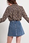 FUNKY BUDDHA-Γυναικεία mini jean φούστα FUNKY BUDDHA μπλε 