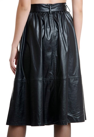 FUNKY BUDDHA-Γυναικεία πλισέ midi φούστα FUNKY BUDDHA FBL002-107-14 μαύρη