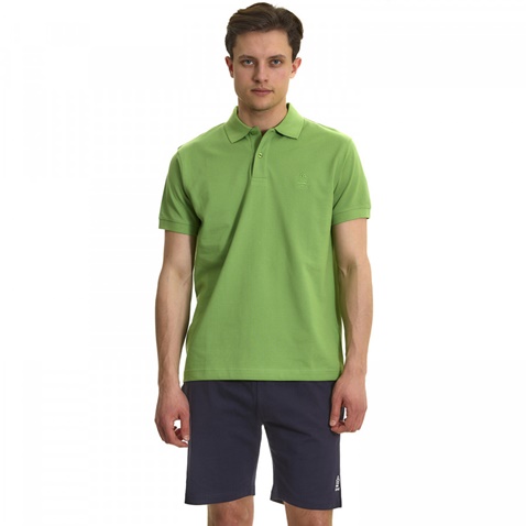 ADMIRAL-Ανδρικό κοντομάνικο Polo μπλουζάκι Admiral πράσινο