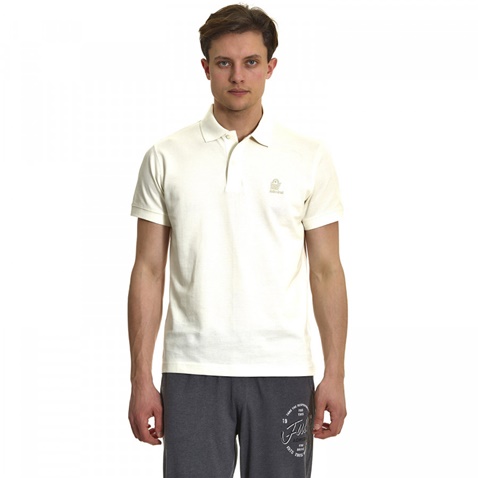 ADMIRAL-Ανδρικό κοντομάνικο Polo μπλουζάκι Admiral λευκό