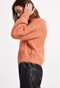 FUNKY BUDDHA-Γυναικεία πλεκτή μπλούζα FUNKY BUDDHA πορτοκαλί 