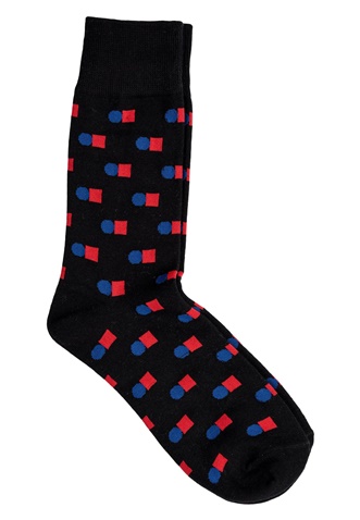 FUNKY BUDDHA-Ανδρικές μακριές κάλτσες FUNKY BUDDHA μαύρες κόκκινο μπλε