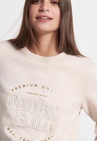 FUNKY BUDDHA-Γυναικεία φούτερ μπλούζα FUNKY BUDDHA λευκή