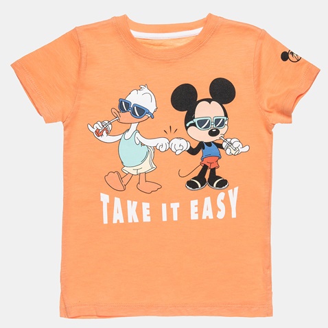 DISNEY-Παιδική μπλούζα Disney Mickey & Donald πορτοκαλί