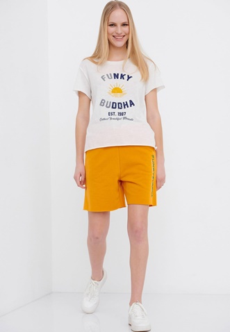 FUNKY BUDDHA-Γυναικείο t-shirt FUNKY BUDDHA λευκό