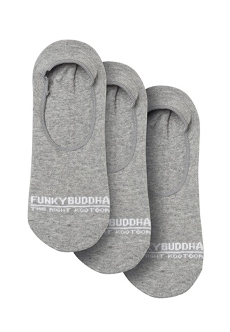 FUNKY BUDDHA-Σετ από 3 ζευγάρια ανδρικές κάλτσες FUNKY BUDDHA γκρι