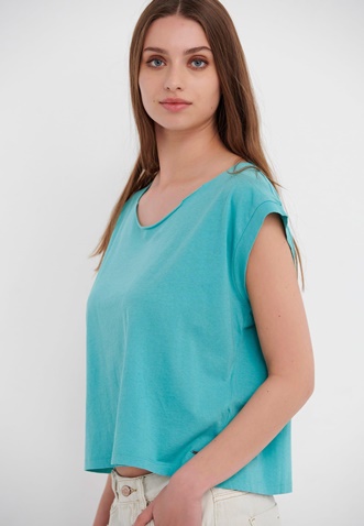 FUNKY BUDDHA-Γυναικείο t-shirt FUNKY BUDDHA τιρκουάζ