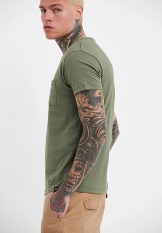 FUNKY BUDDHA-Ανδρικό t-shirt FUNKY BUDDHA loose fit χακί
