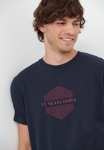 FUNKY BUDDHA-Ανδρικό t-shirt FUNKY BUDDHA μπλε