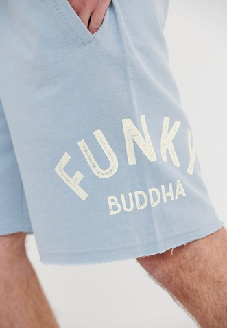 FUNKY BUDDHA-Ανδρική αθλητική βερμούδα FUNKY BUDDHA γαλάζια