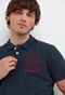FUNKY BUDDHA-Ανδρική polo μπλούζα FUNKY BUDDHA FBM005-010-11 μπλε