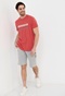 FUNKY BUDDHA-Ανδρικό t-shirt FUNKY BUDDHA FBM005-324-04 ροζ