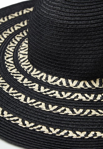 FUNKY BUDDHA-Γυναικείο καπέλο FUNKY BUDDHA μαύρο λευκό