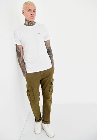FUNKY BUDDHA-Ανδρικό essential t-shirt FUNKY BUDDHA λευκό