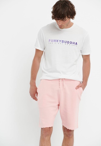 FUNKY BUDDHA-Ανδρική αθλητική βερμούδα FUNKY BUDDHA ροζ
