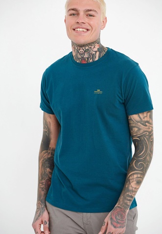 FUNKY BUDDHA-Ανδρικό essential t-shirt FUNKY BUDDHA μπλε