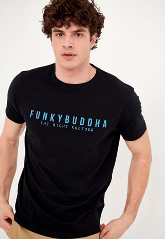FUNKY BUDDHA-Ανδρικό t-shirt FUNKY BUDDHA μαύρο