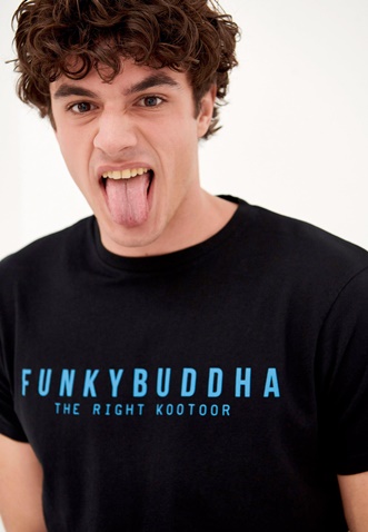 FUNKY BUDDHA-Ανδρικό t-shirt FUNKY BUDDHA μαύρο