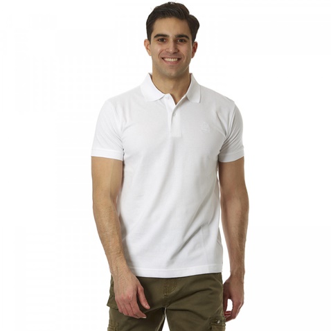 ADMIRAL-Ανδρική κοντομάνικη polo μπλούζα Admiral λευκή