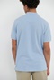 FUNKY BUDDHA-Ανδρική polo μπλούζα με λαιμό mao FUNKY BUDDHA γαλάζια
