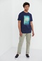 FUNKY BUDDHA-Ανδρικό t-shirt FUNKY BUDDHA μπλε