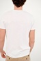 FUNKY BUDDHA-Ανδρικό essential t-shirt FUNKY BUDDHA λευκό με λαιμό henley