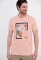 FUNKY BUDDHA-Ανδρικό t-shirt FUNKY BUDDHA ροζ