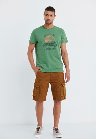 FUNKY BUDDHA-Ανδρικό t-shirt FUNKY BUDDHA Garage 55 πράσινο