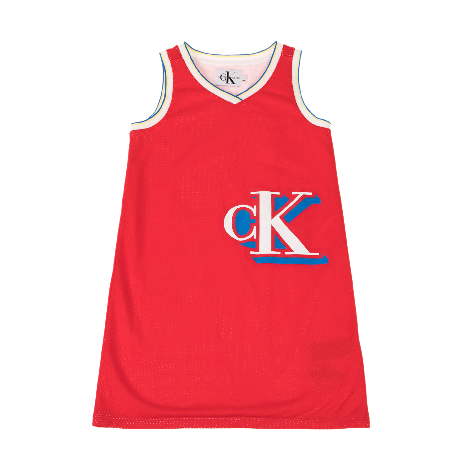 Παιδικά/Girls/Ρούχα/Φορέματα Κοντομάνικα-Αμάνικα CALVIN KLEIN JEANS KIDS - Παιδικό αθλητικό φόρεμα CALVIN KLEIN JEANS KIDS κόκκινο