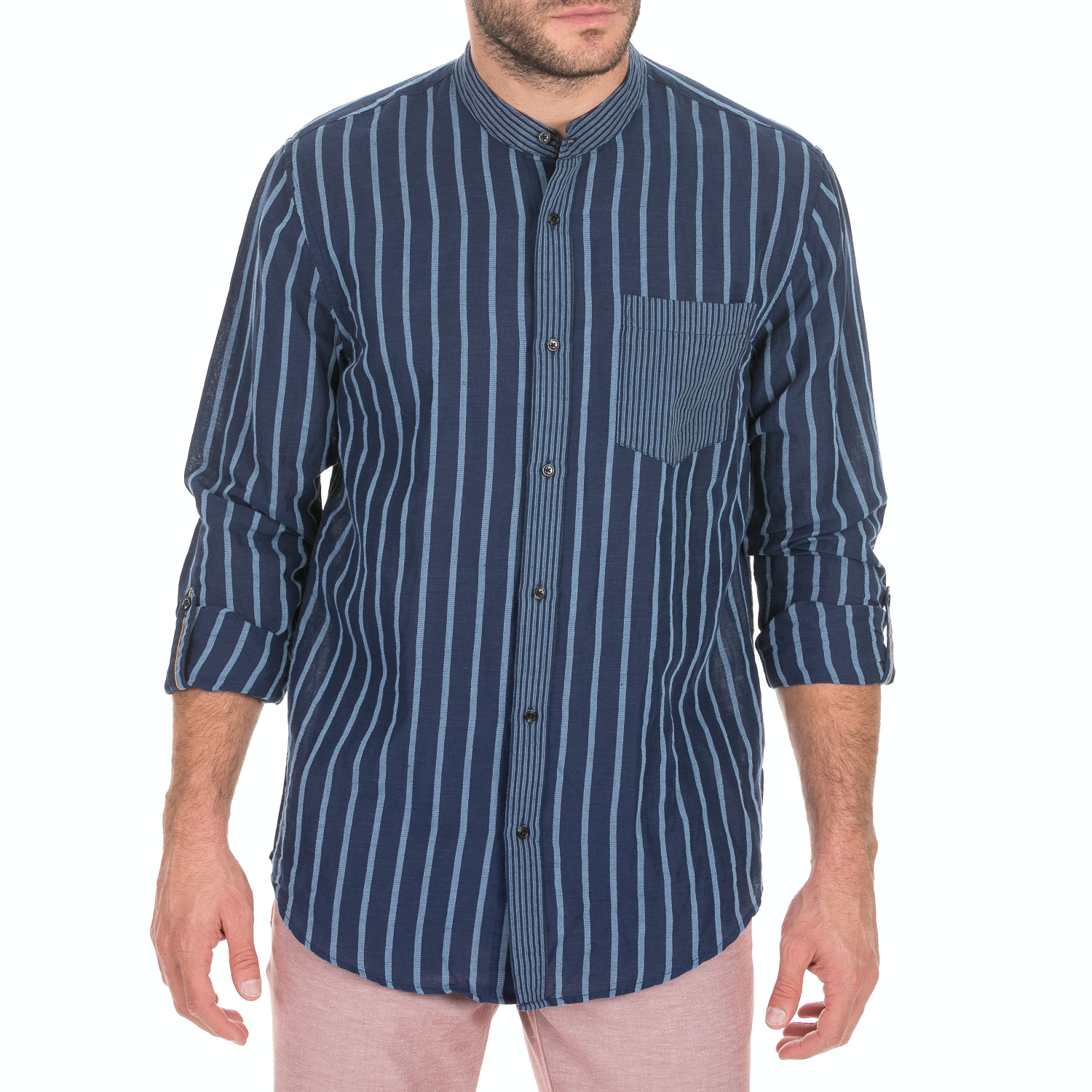 Ανδρικά/Ρούχα/Πουκάμισα/Μακρυμάνικα SCOTCH & SODA - Ανδρικό πουκάμισο SCOTCH & SODA μπλε